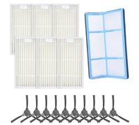 Opatiny Kit filtro primario e spazzola laterale per robot aspirapolvere Erabros RS1, parti di ricambio con 4 filtri, 1 filtro primario, 6 spazzole laterali (B)