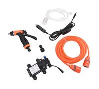 Opatiny Kit pompa per rondella per auto portatile ad alta pressione da 12 V, design compatto per il lavaggio di auto, moto, biciclette, mobili da giardino, arancione e nero