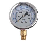 Opatiny Manometro sismico assiale YN-60 Costruzione in rame e acciaio inossidabile 60mm quadrante flangiato collegamento olio e per impianti idraulici