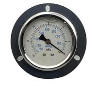 Opatiny Manometro sismico assiale YN-60ZT 60mm Diametro Facciata Rame e Acciaio Inox Costruzione Flangiato Collegamento Olio e per Misurazione della Pressione Idraulica