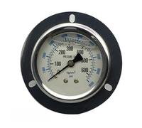 Opatiny Manometro sismico assiale YN-60ZT Costruzione in rame e acciaio inossidabile Diametro 60 mm Facciata Flangiato Collegamento Olio e per la misurazione della pressione idraulica