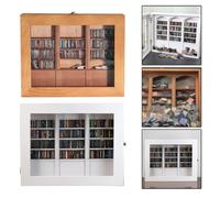 Opatiny Mini libreria per alleviare lo stress con 200 mini libri, decorazione in legno per ansia e decompressione, ornamento flessibile da scrivania per casa, ufficio, soggiorno