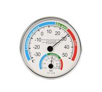 Opatiny Misuratore di temperatura e umidità wireless 2 in 1, per uso interno ed esterno, igrometro analogico con grande scala, per casa, ufficio, stanza, bianco