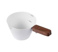 Opatiny Misurino in acciaio inox 304 con scala, 120 ml, tazza di estrazione del caffè per barista e uso domestico, manico in legno e per pulire