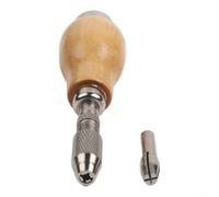 Opatiny Morsa da gioielliere con manico in legno, strumento per trapano manuale per avvolgere e forare, morsa ergonomica con 2 mandrini per la creazione di gioielli e artigianato