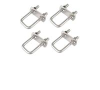 Opatiny Per cavallotto M6 in acciaio inox 50 mm x 80 mm per grillo a U resistente, confezione da 4 con hardware per bloccaggio tubi di rimorchio per barche auto