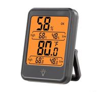 Opatiny per misuratore elettronico compatto di temperatura e umidità per casa, ufficio, camera da letto, alimentato a batteria AAA bianco (MC41 nero)