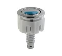 Opatiny Pulsante a doppio scarico per WC con finitura cromata per risparmiare acqua, installazione a vite, molla in acciaio inossidabile 304, ABS per plastica, per apertura 38-49 mm