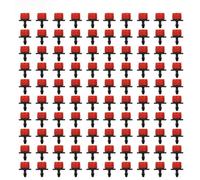 Opatiny Set di 100 irrigatori regolabili a 8 fori per giardino, serra e prato, con filettatura da 35,5 cm, tubo da 4 mm e 7 mm