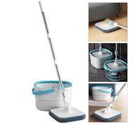 Opatiny Set mocio rotante e secchio per la pulizia della casa, strizzatura a mani libere, 30,5 x 31 x 18 cm, compatibile con piastrelle in legno duro e laminato