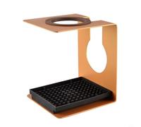 Opatiny Supporto in alluminio per versare il caffè con vassoio antigoccia, supporto per filtro fatto a mano per V60 e Chemex, nero o dorato