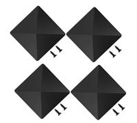 Opatiny Tappo per recinzione piramidale in plastica nera, con fori preforati, per pali in legno da 10,2 x 10,2 cm (4 pezzi)