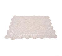 Opatiny Tovaglia in cotone lavorata a mano all'uncinetto, rettangolare, 40 x 60 cm, tovaglia da tè beige, per divani per la casa e gli spazi commerciali (beige)