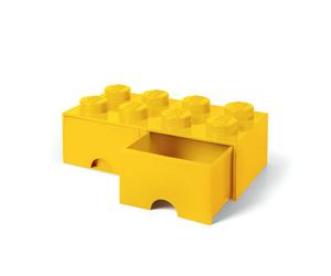 Opberglade Lego: brick 8 geel NUOVO