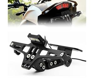 OPBVXQ Supporto Targa Moto Universale in Alluminio per Ducati Scrambler Nightshift 2021 2022 2023, Porta Targa Regolabile Impermeabile Fender Eliminator Tail Tidy Motocicletta Posteriore,A Black