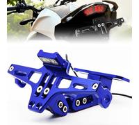 OPBVXQ Supporto Targa Moto Universale in Alluminio per Peugeot GenZe 2.0 2016, Porta Targa Regolabile Impermeabile Fender Eliminator Tail Tidy Motocicletta Posteriore,C Blue
