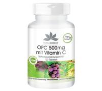 OPC 500 mg - 120 compresse + vitamina C, estratto di semi d'uva vegan | erba ...