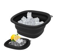 Opdestn Ciotola per Ghiaccio Facciale - Ciotola Facciale Fredda in Silicone,Accessorio Spa Pieghevole da Viaggio per Lavabo Riduzione Gonfiore Pelle Più Tonica