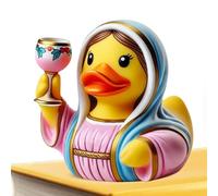 Opdestn Jesus Duck | Decorazioni Natalizie Da Scrivania Di Gesù In Resina | Decorazione Religiosa Bambini Adulti per Casa Ufficio Auto Compleanno Natale Cruscotto