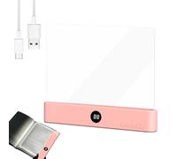 Opdestn Lampada da Lettura a LED Portatile, Lampada da Libro Piatta, Trasparente Ricaricabile con 3 Colori e Timer, Book Reading Light, Pannello Dimmerabile, Luce a Pagina Interas