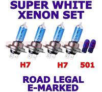 Opel Astra 2010-2014 Set Di 2X H7 H7 501 Super Bianco Xenon Lampadine