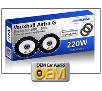 Opel Astra G Porta Posteriore Altoparlanti Alpine Auto Kit Con Adattatore Cialde