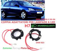 OPEL CORSA C 00-06 COPPIA ADATTATORI PER LAMPADE ANABBAGLIANTI A LED H7 ERM0G5