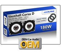 Opel Corsa D Porta Posteriore Altoparlanti Alpine Auto Kit Con Adattatore Cialde