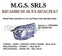 OPEL/VAUXHALL-ZAFIRA LIFE VIVARO C 09/19-PROIETTORE SINISTRO H1+H7 ELETTRICO NER