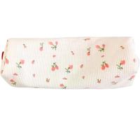 Opemg Astuccio per matite da donna, con motivo floreale rosa, portapenne e portamonete, carino e semplice, organizer per cancelleria, multifunzione, per cosmetici, penne, pennarelli e perline, rosa