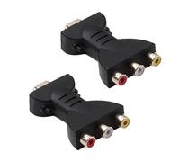 Opemg Convertitore AV da HDMI a 3 RCA, 2 pezzi, adattatore da maschio a femmina per TV, DVD e audio domestico, soluzione plug-and-play da HDMI a RCA