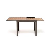 OPEN.AIR Tavolo da Pranzo Otranto Allungabile per Esterni, 135/270x90 cm, Alluminio Marrone