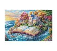 Open Book Waterfall Puzzle 1000 Pezzi Rompicapo Per Tutte Le Occasioni Versatile E Divertente Rilassamento Garantito Regalo Per Compleanni E Feste 1000 PCS