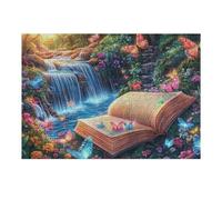 Open Book Waterfall Puzzle 300 Pezzi Duomo Di Milano Per Adulti Cartone Di Alta Qualità Stampa Ad Alta Definizione Per Decorazione Ufficio Da Passatempo 300 PCS