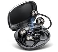 Open Ear Cuffie, Auricolari Wireless Bluetooth 5.4 con Doppi microfoni, Cuffie sportive Bluetooth wireless con Bassi Potenti, Chiamate Chiare, Cuffie Senza Fili IP5 Impermeabili per iOS e Android