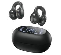 Open Ear - Cuffie Bluetooth 5.4, Bluetooth per sport, senza fili, con microfono integrato, audio HiFi con display digitale, senza fili, per allenamento, corsa, guida, ciclismo