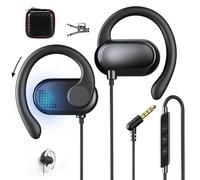 Open Ear Cuffie Sportivi con Filo Jack 3,5MM Gancio Auricolare Microfono e Controllo Volume Auricolari con Filo per Samsung per iPhone Cellulare Android Laptop per MP3 MP4 Gaming Ufficio Radio Aereo