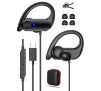 Open Ear - Cuffie USB C con cavo per iPhone 17Pro 16e, tipo C, con microfono, per Samsung Galaxy A17, A56, A36, A26, S25, Ultra Pixel 9a, Poco X7Pro, per donne, bambini, uomini
