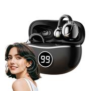 Open Ear Earbuds, Wireless Clip On Fitness Earphones, Comfortable and Secure Headphones for Running, Gym Workouts, Adorable Outdoor Training, Daily Exercise, 9.8x9.6x3.5 inches