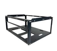 Open Frame Case - 450mm Compact PC Chassis | Steel & Aluminum DIY Desktop Computer, Portable Stackable Bare Building Block Test Bench Rack For High Heat Dissipation Component Modification