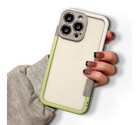 Open-Frame Heat Dissipation for iPhone Case, Slim No Back Cover, Slim No Back Cover, Contrasting colors, for iPhone Full range (iphone11promax,White+Green)