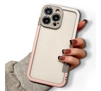 Open-Frame Heat Dissipation for iPhone Case, Slim No Back Cover, Slim No Back Cover, Contrasting colors, for iPhone Full range (iphone11pro,White+Pink)