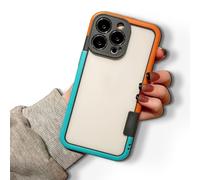 Open-Frame Heat Dissipation for iPhone Case, Slim No Back Cover, Slim No Back Cover, Contrasting colors, for iPhone Full range (iphone16,Blue+Orange)