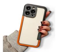 Open-Frame Heat Dissipation for iPhone Case, Slim No Back Cover, Slim No Back Cover, Contrasting colors, for iPhone Full range (iphone16plus,Black+Orange)