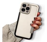 Open-Frame Heat Dissipation for iPhone Case, Slim No Back Cover, Slim No Back Cover, Contrasting colors, for iPhone Full range (iphone16promax,Black+White)