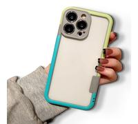 Open-Frame Heat Dissipation for iPhone Case, Slim No Back Cover, Slim No Back Cover, Contrasting colors, for iPhone Full range (iphone15,Blue+Green)