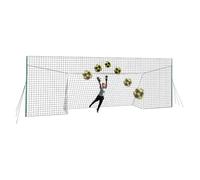 Open Goaaal Porta da Calcio, Rete di Protezione e Rebounder - Misura Grande Regolabile in Larghezza - Rete Calcistica Sportiva per Barriera Giardino - Porte da Calcio da Giardino Tutto-in-Uno