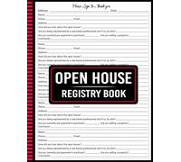 Open House Registry Book: Organized Sign In Sheets Realtors Keep Track of Potential with Ease
