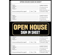 Open House Sign In Sheet: Track Visitor Attendance with Ease Perfect for Real Estate Showings, School Events