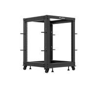 Open Rack 19 15u 600x600-1100 regolabile nero OR01-6115-B